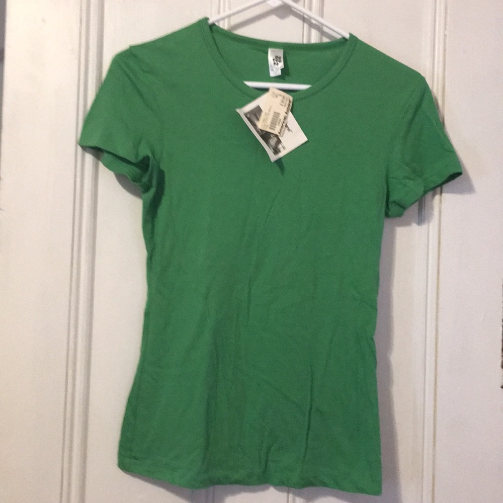 NWT American Apparel Cap Sleeve T Shirt-Grass S